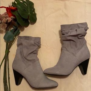 Gray heals , booties